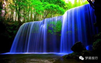 蓝色阴雨怎么做成瀑布